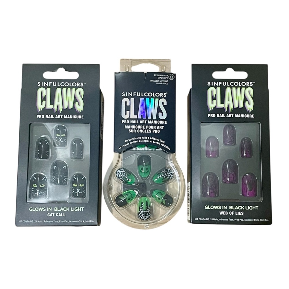 Claws Halloween Nails - Lot of 3 sets